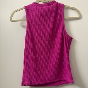 Sleeveless Pink Textured Top